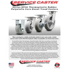 Service Caster 6 Inch Kingpinless Thermoplastic Rubber Wheel Caster Brakes 2 Swivel Locks, 4PK SCC-KP30S620-TPRRD-SLB-BSL-2-SLB-2